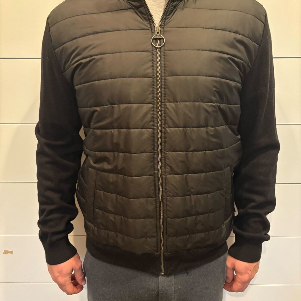Barbour Men's Jacket | Essential Carn Baffle Zip | Size: L | Color: Black
